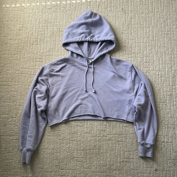TNA Tops - TNA AiryAF lavender cropped hoodie
